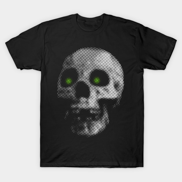 Giant Halloween Skull T-Shirt by robotface